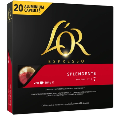 L'OR Splendente XL - 20 Cápsulas para Nespresso por 5,19 €
