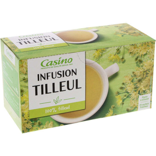 Infusion Tilleul saveur citron 25 Sachets Casino 40 g