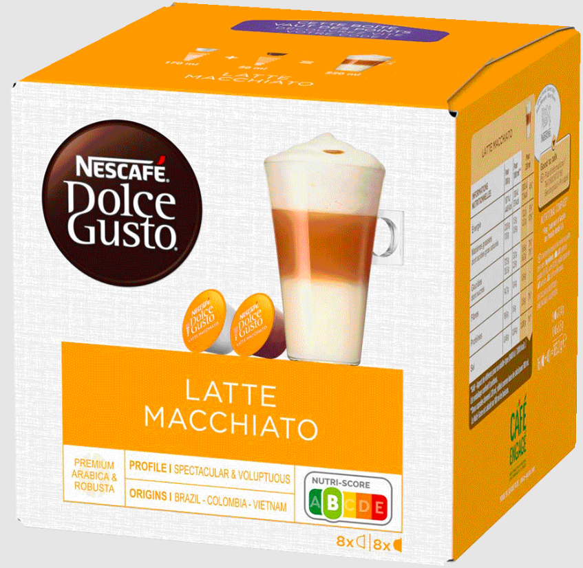 16 Capsules Latte Macchiato Nescafé Dolce Gusto 