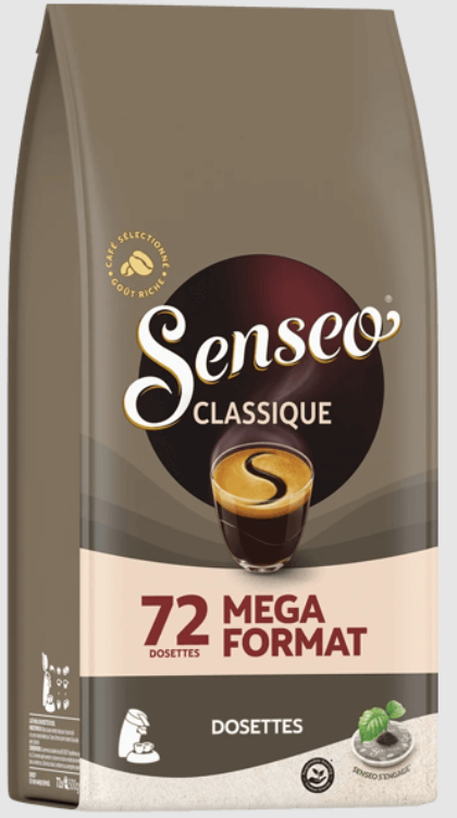 72 Dosettes MEGA Format Classique Senseo