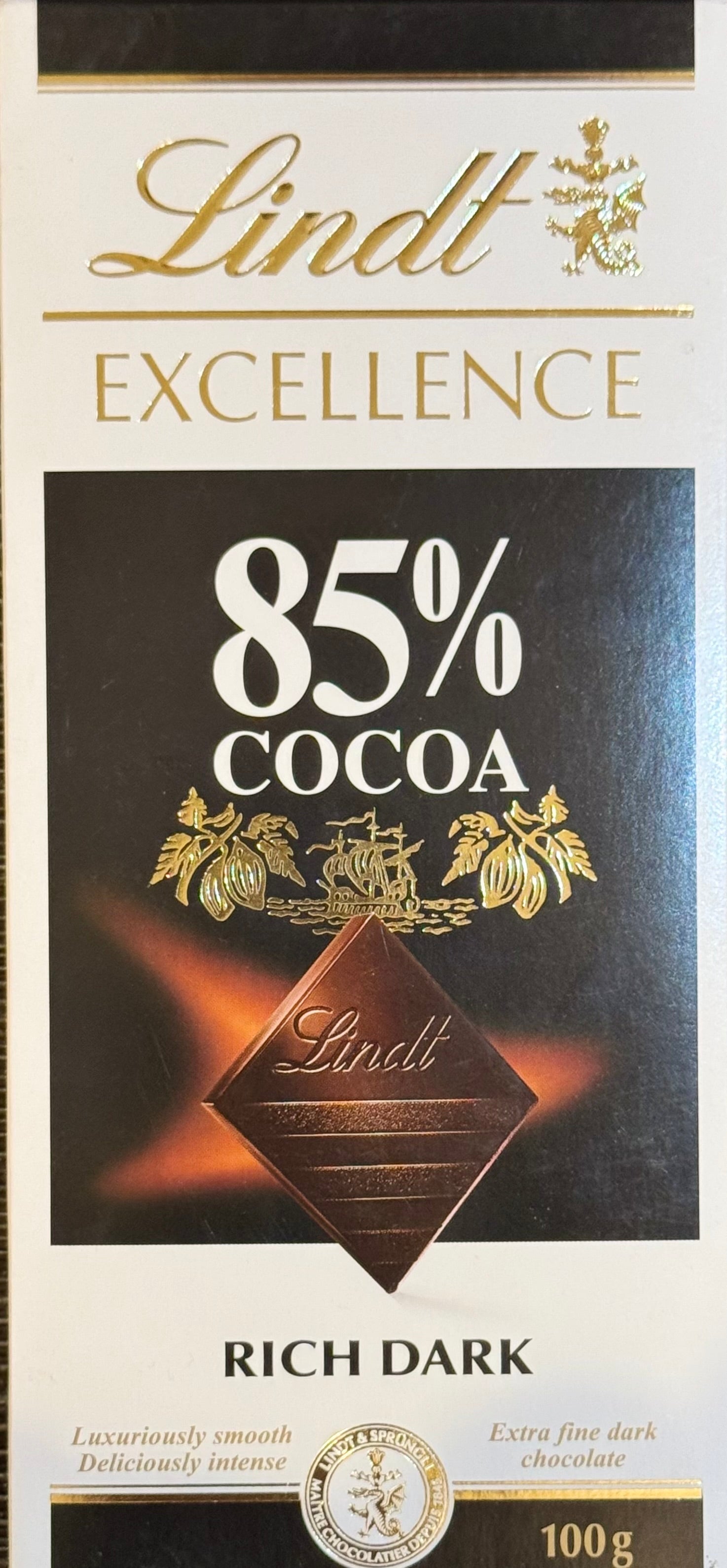 Chocolat Noir Rich Dark 85% Cacao Lindt 100g