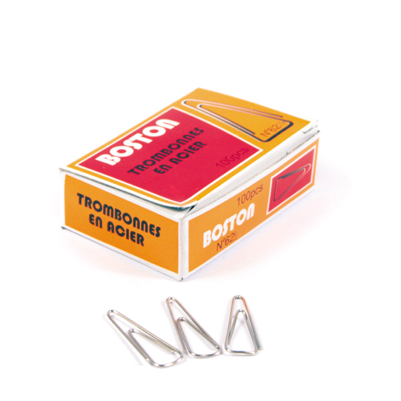 Boston Triangular 25mm Chrome Paperclips