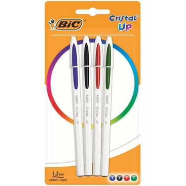 4 Cristal Up Bic Ballpoint Pens