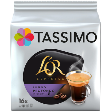 16 Coffee L'Or Espresso Lungo Profondo Capsules Tassimo